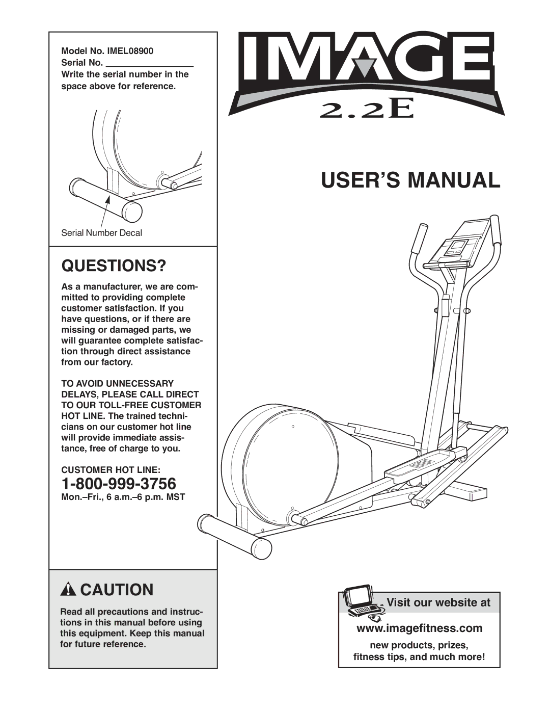 Image IMEL08900 manual Questions?, Customer HOT Line 