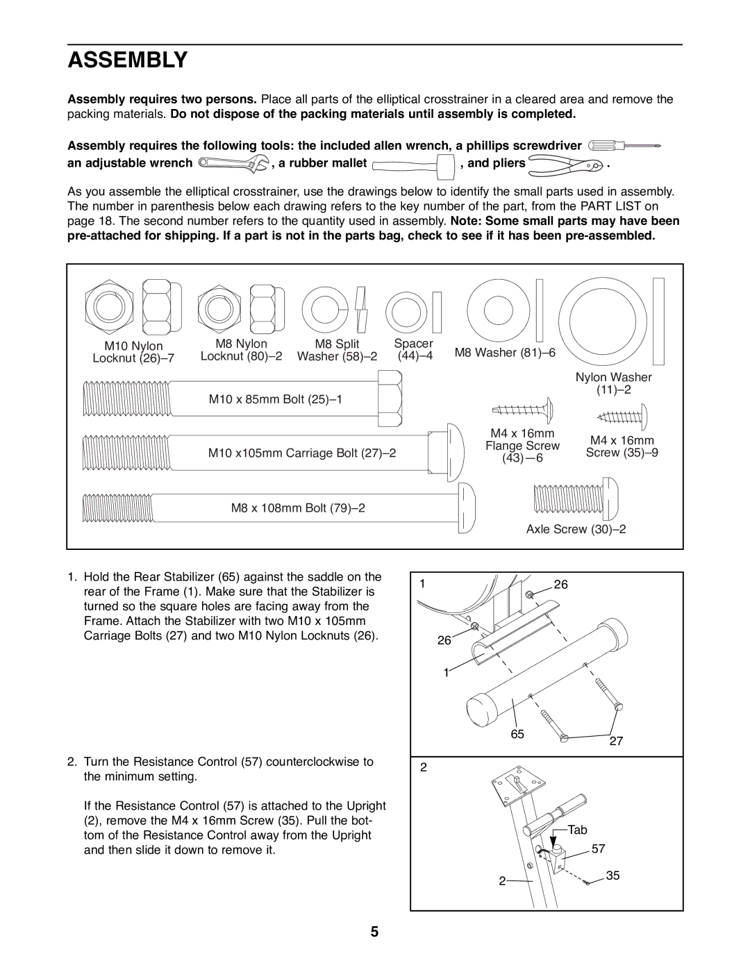 Image IMEL08900 manual Assembly 