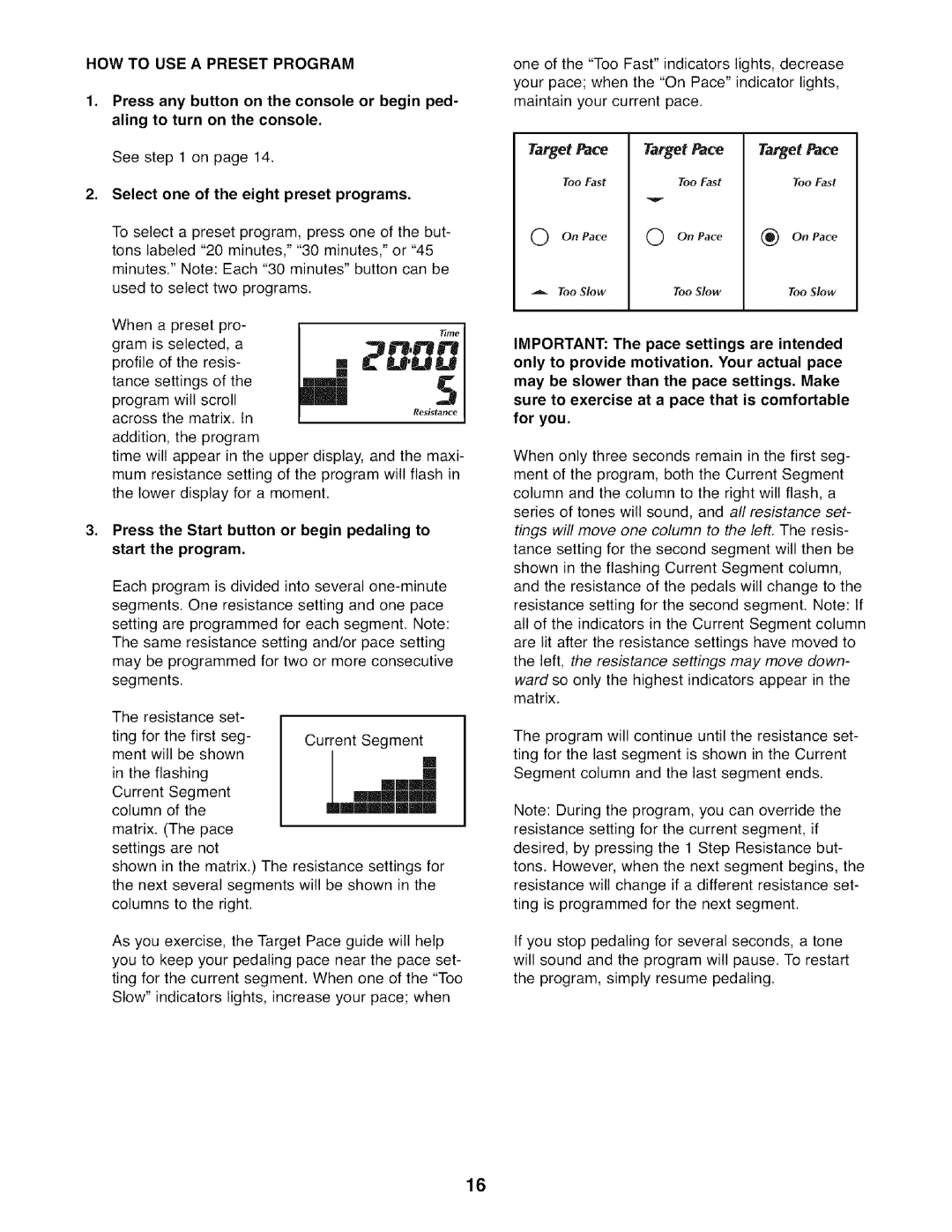 Image IMEL3906.0 user manual HOW to USE a Preset Program, Select one of the eight preset programs 