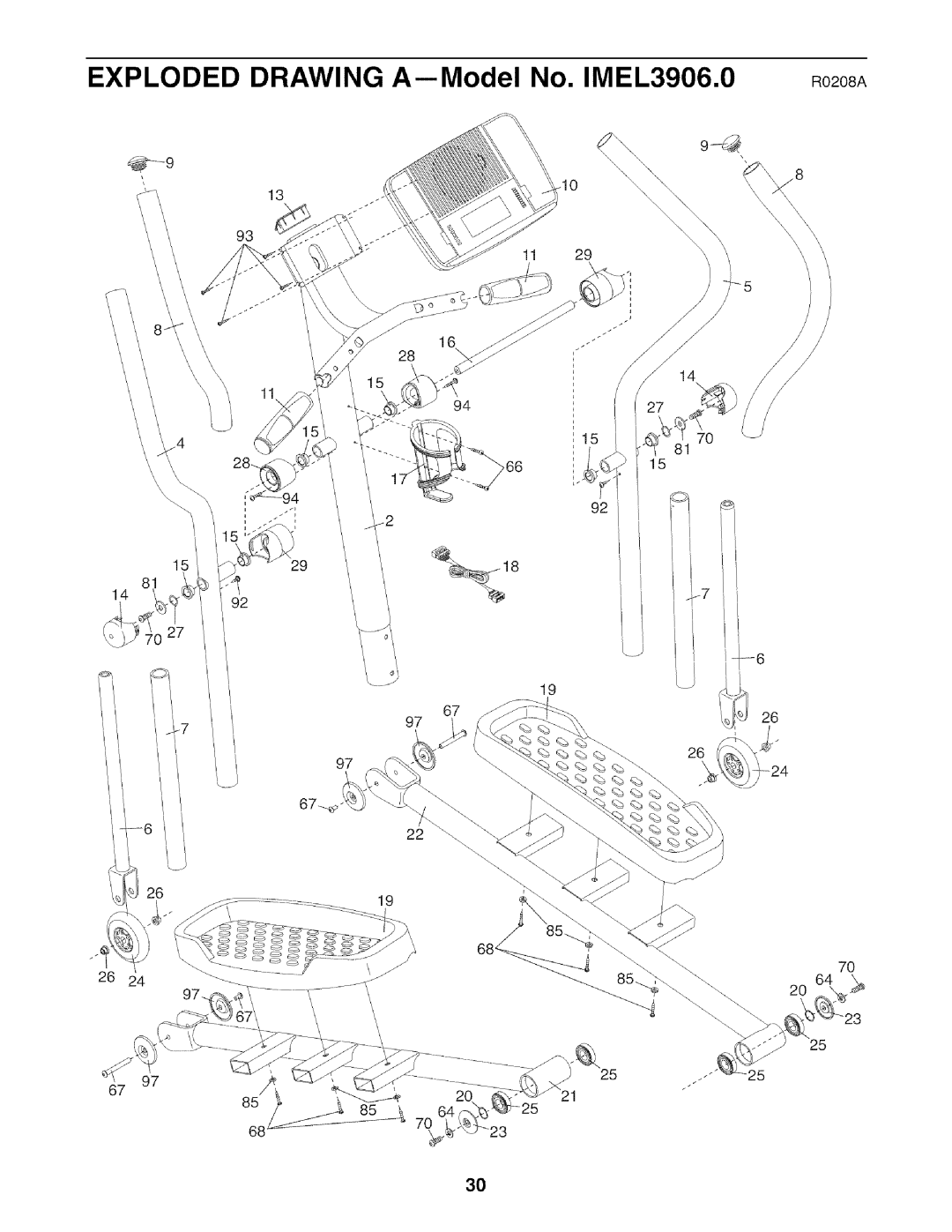 Image user manual Exploded Drawing A--Model No. IMEL3906.0 Ro2o8A 