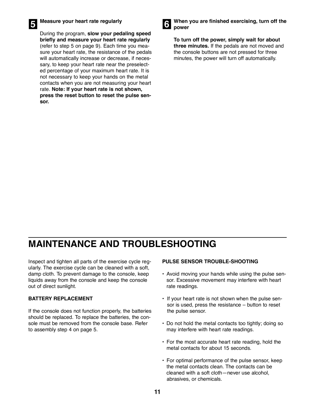 Image IMEX35080 manual Maintenance and Troubleshooting, Measure your heart rate regularly, Battery Replacement 