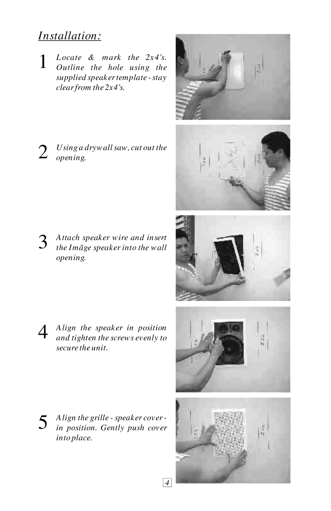 Image IMGE-5 manual Installation 