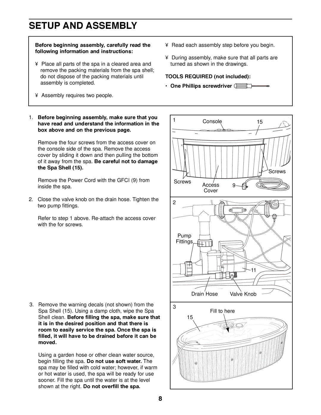 Image IMHS20701 manual Setup and Assembly 