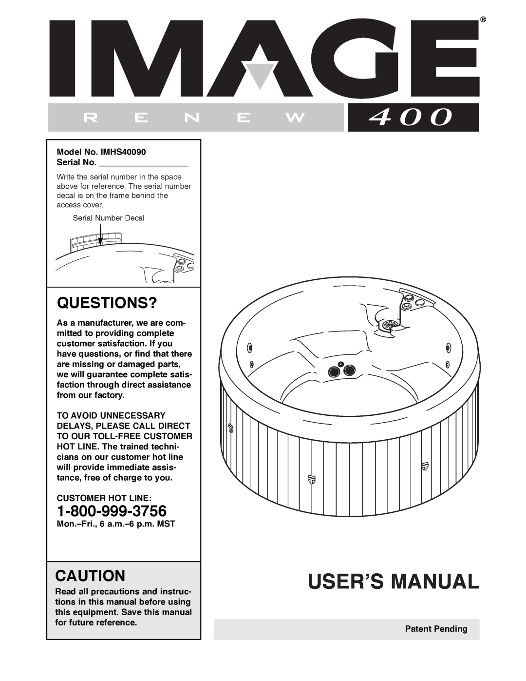 Image IMHS40090 manual Questions?, Userõs Manual 