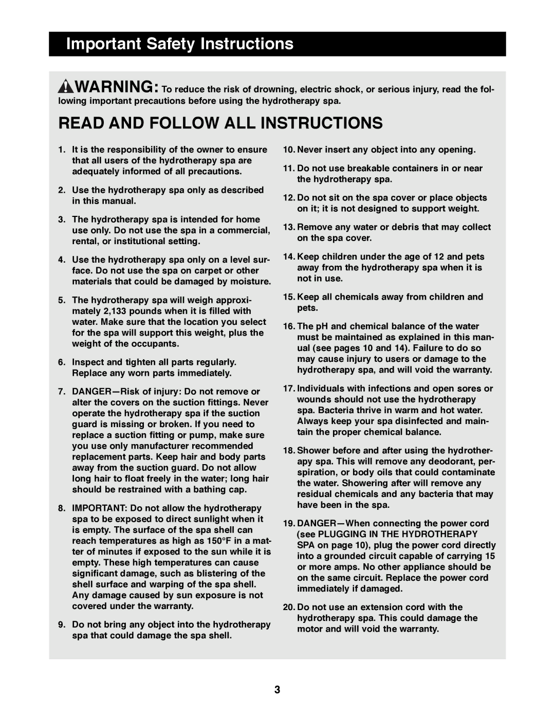 Image IMHS45590 manual Important Safety Instructions, Read and Follow ALL Instructions 