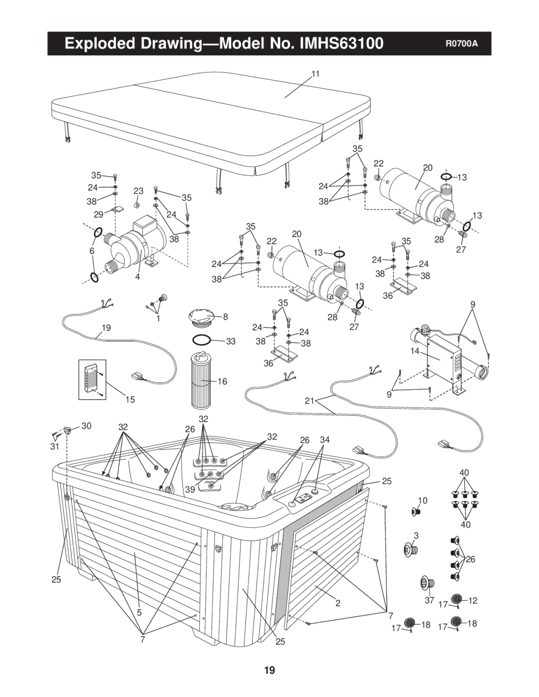 Image user manual Exploded Drawing-Model No. IMHS63100 