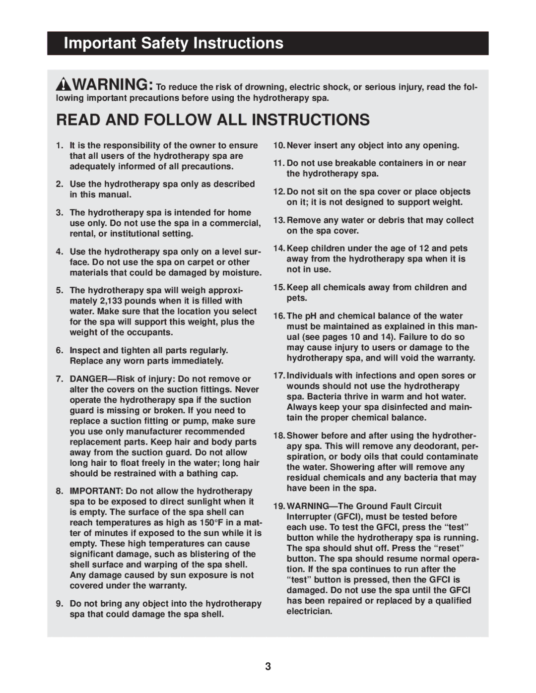 Image IMHS63100 user manual Important Safety Instructions, Read and Follow ALL Instructions 