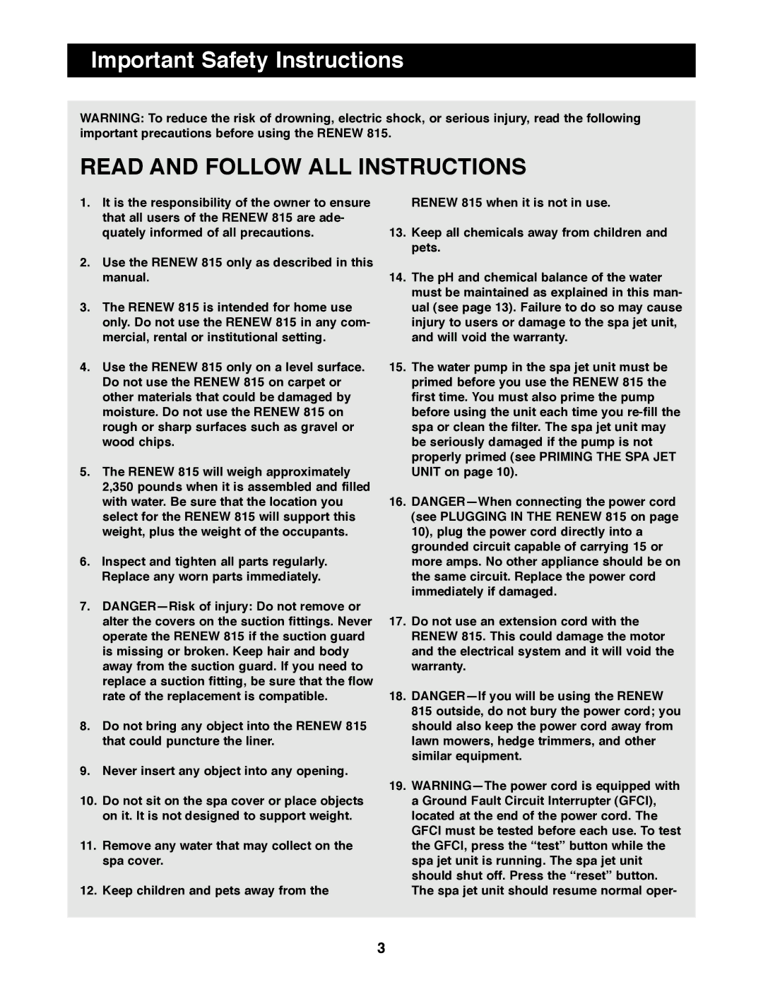 Image IMHS81590 manual Important Safety Instructions, Read and Follow ALL Instructions 