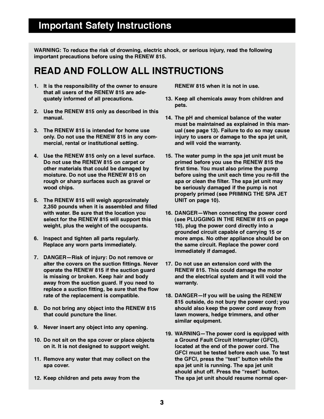 Image IMHS81590 manual Important Safety Instructions, Read And Follow All Instructions 