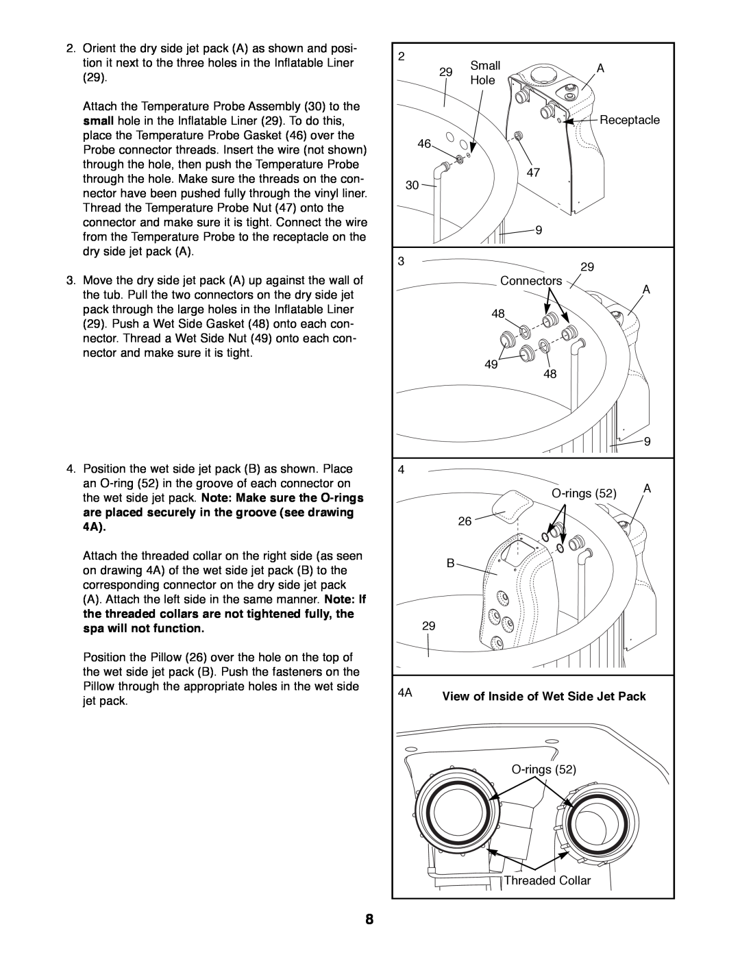 Image IMHS81590 manual View of Inside of Wet Side Jet Pack 