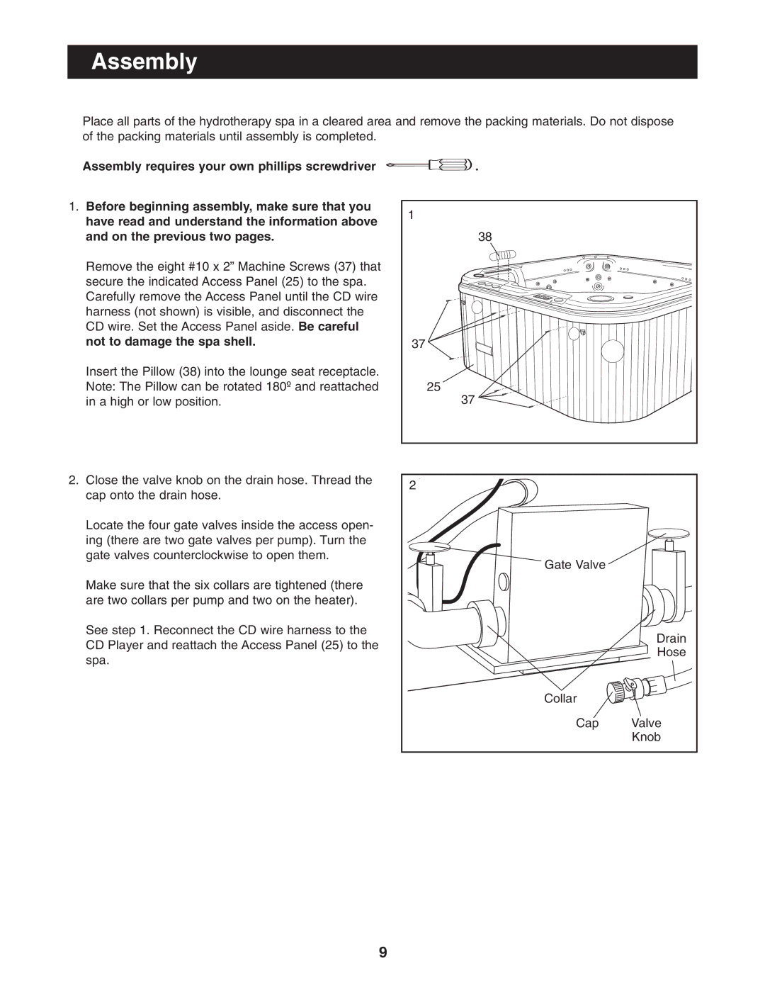 Image IMSB53950 user manual Assembly 