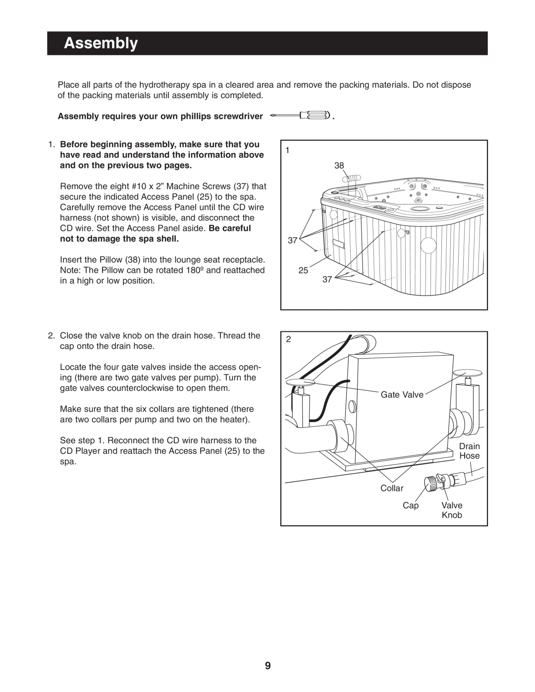 Image IMSB53950 user manual Assembly requires your own phillips screwdriver 