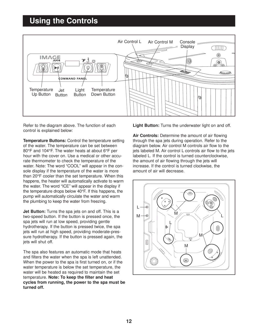 Image IMSB61610, IMSG61610 user manual Using the Controls 