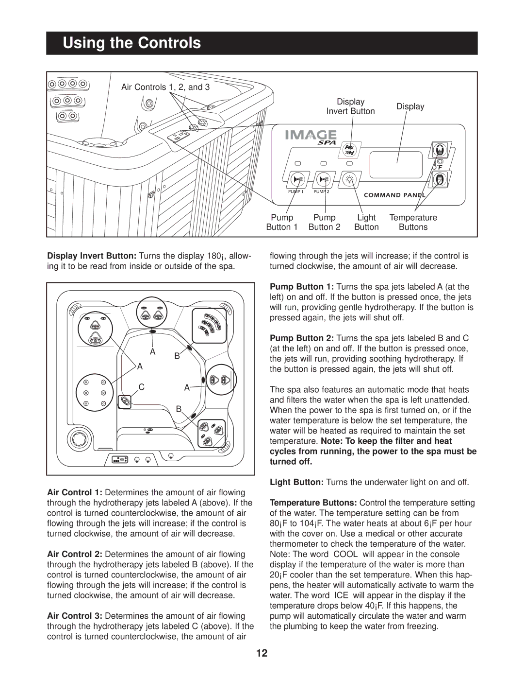 Image IMSB63120, IMSG63120, IMSG63120, IMSB63120 user manual Using the Controls 