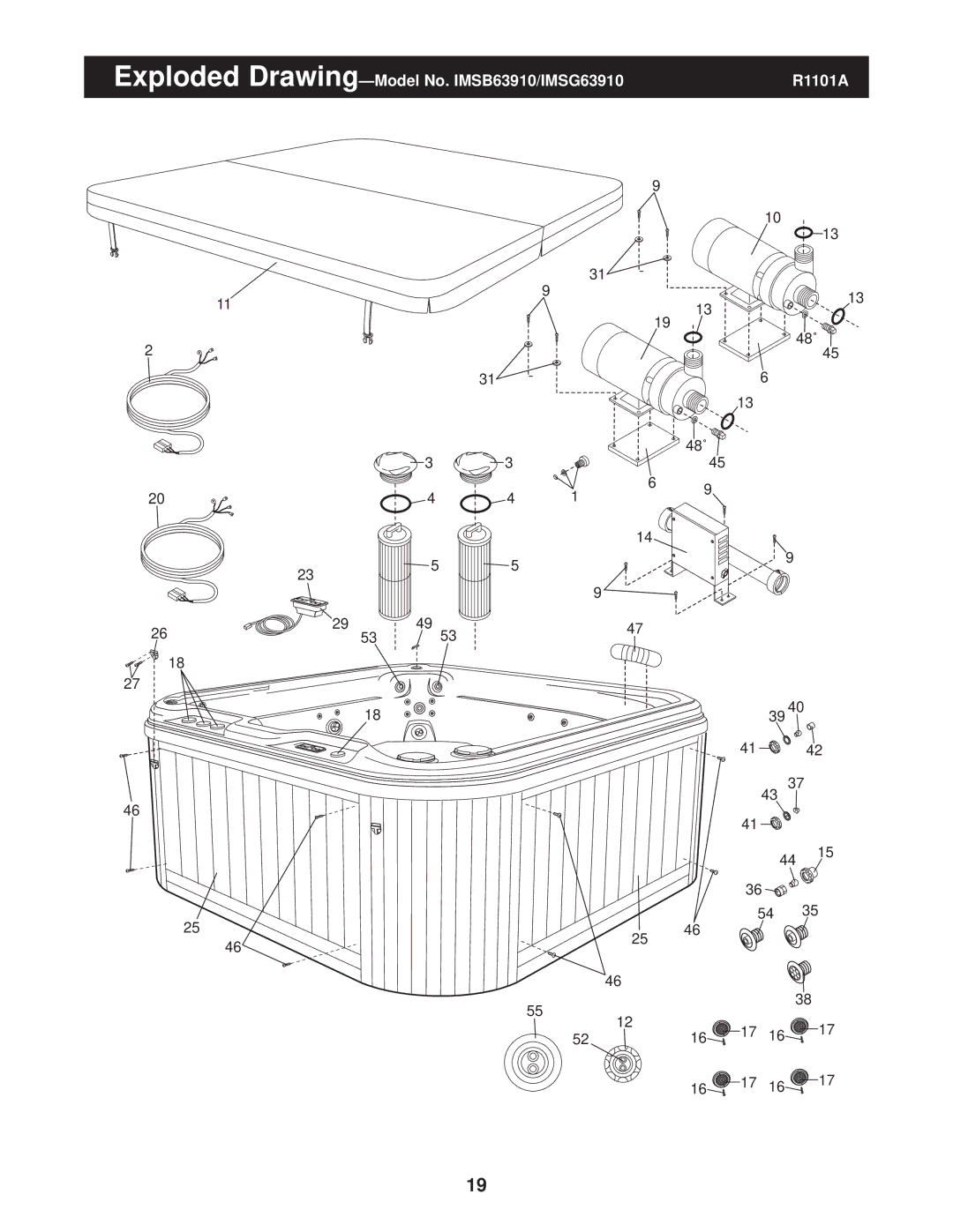 Image user manual Exploded Drawing-Model No. IMSB63910/IMSG63910 R1101A 