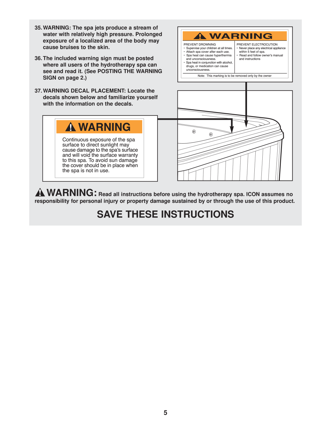 Image IMSB73911, IMSG73911 user manual Save These Instructions 