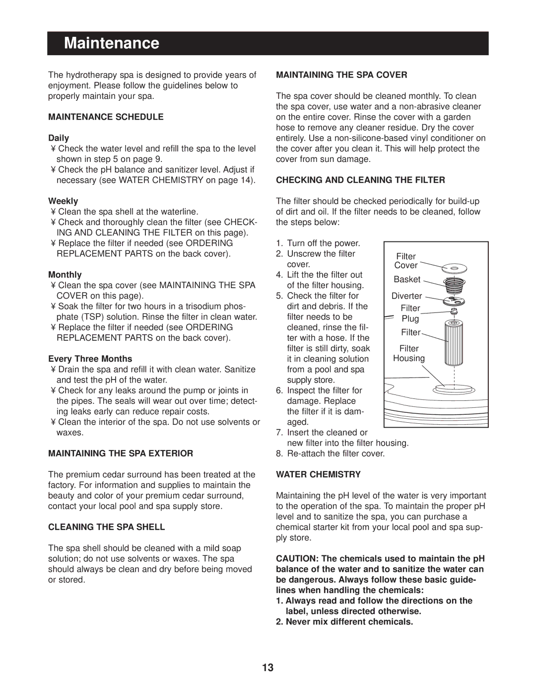 Image IMSB73920, IMSG73920 user manual Maintenance 