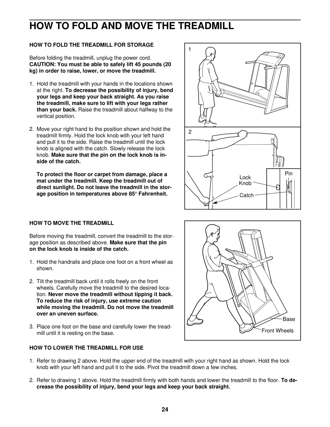 Image IMTL07610 HOW to Fold and Move the Treadmill, HOW to Fold the Treadmill for Storage, HOW to Move the Treadmill 