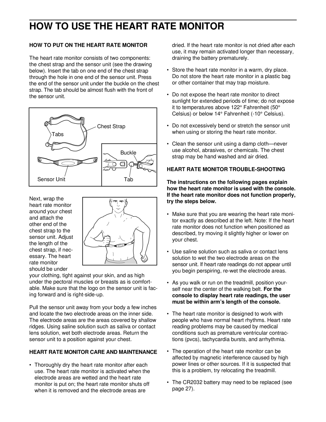 Image IMTL07610 user manual HOW to USE the Heart Rate Monitor, HOW to PUT on the Heart Rate Monitor 