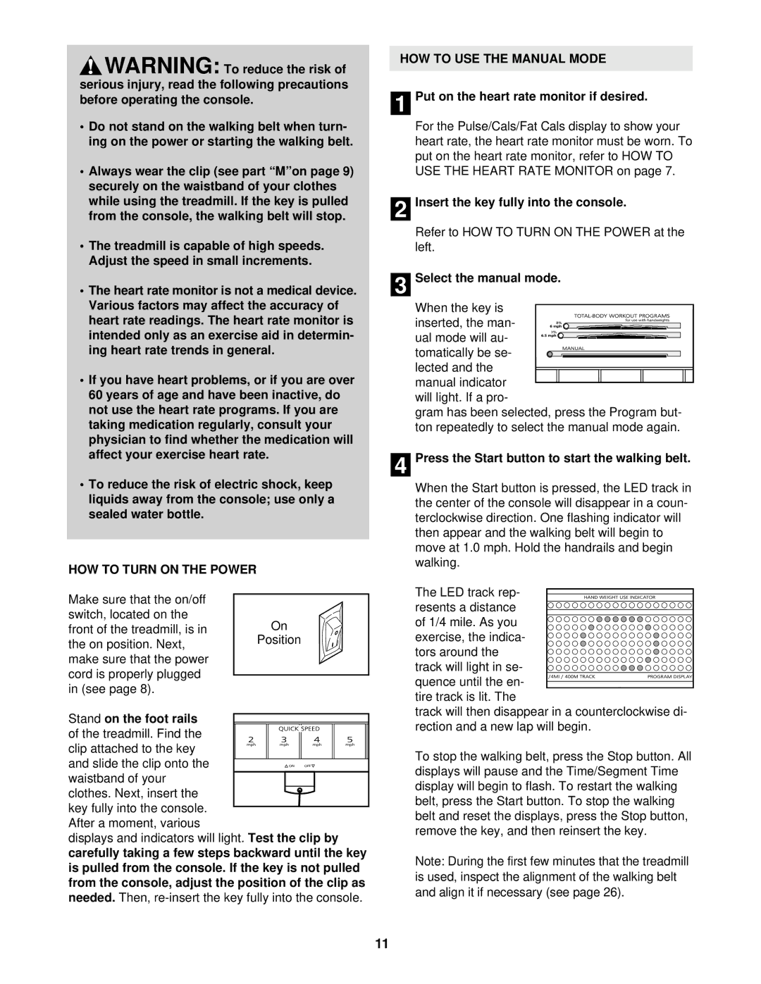 Image IMTL07611 user manual HOW to Turn on the Power, HOW to USE the Manual Mode 