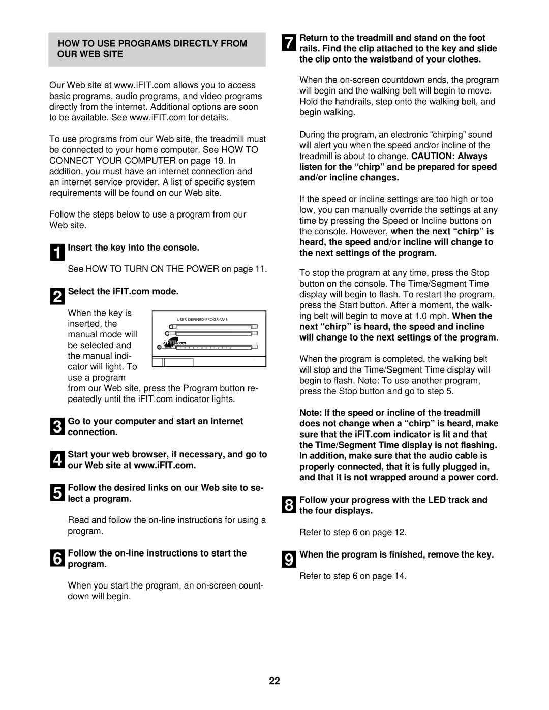 Image IMTL07611 user manual HOW to USE Programs Directly from OUR WEB Site, Insert the key into the console 