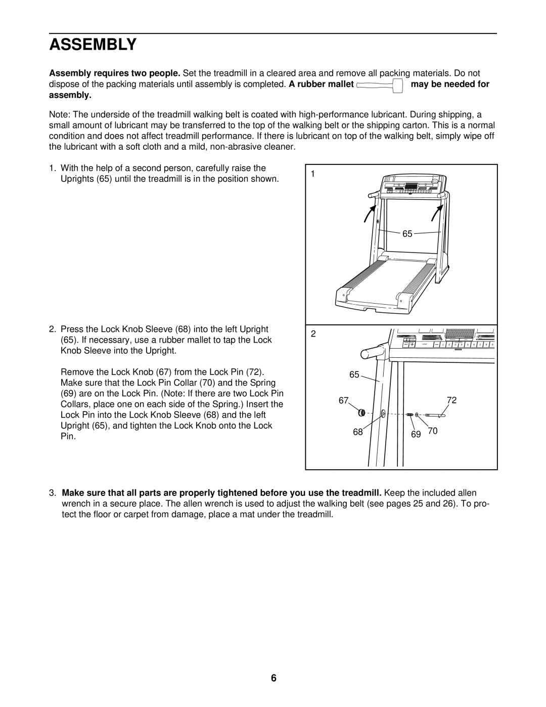 Image IMTL07611 user manual Assembly 