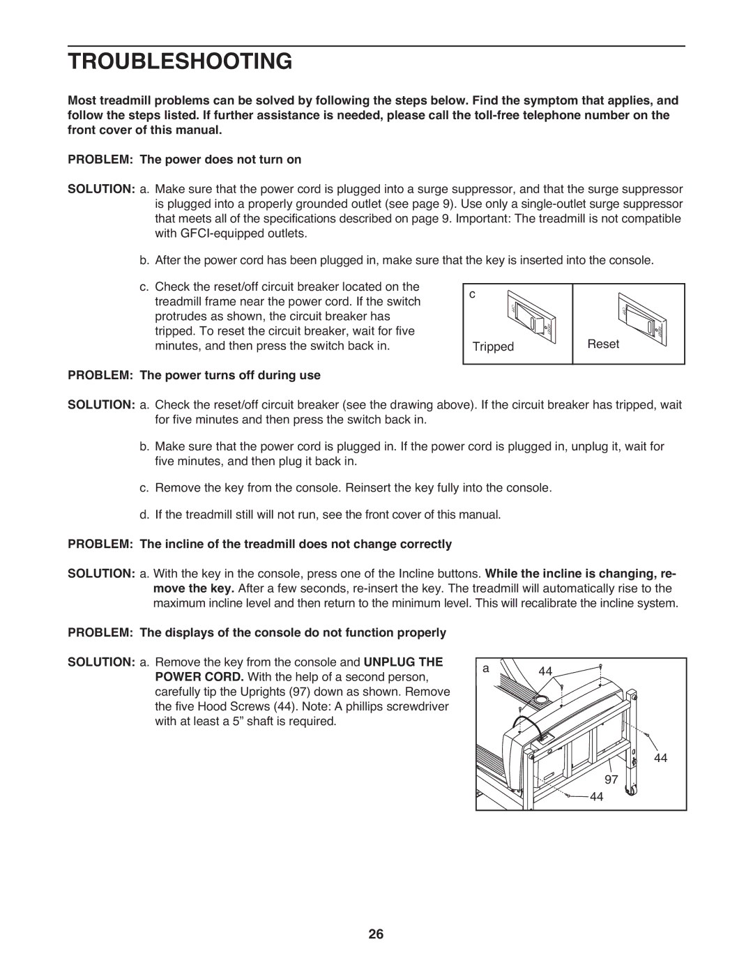 Image IMTL07905.0 user manual Troubleshooting, Problem The power turns off during use 