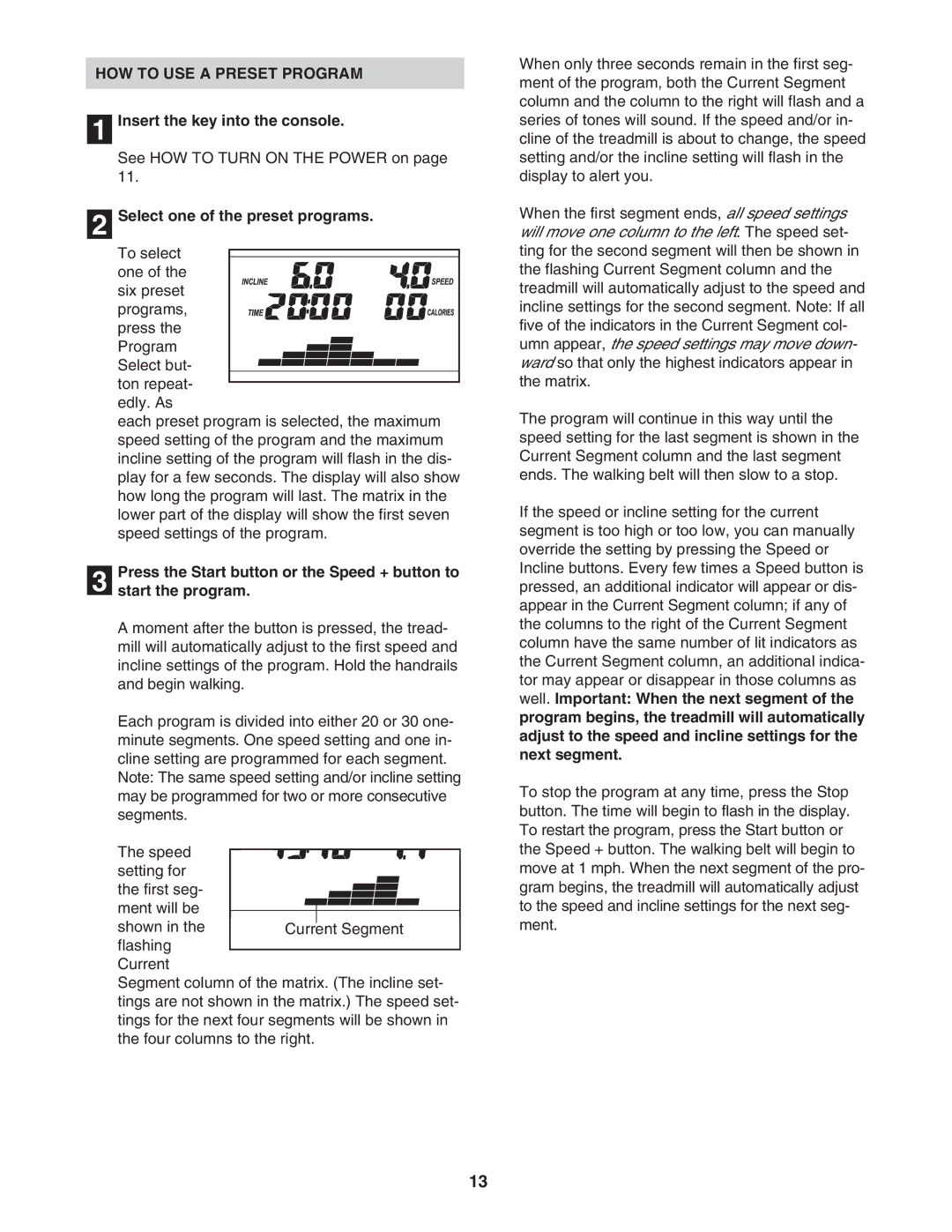 Image IMTL07905.1 user manual HOW to USE a Preset Program, Select one of the preset programs 