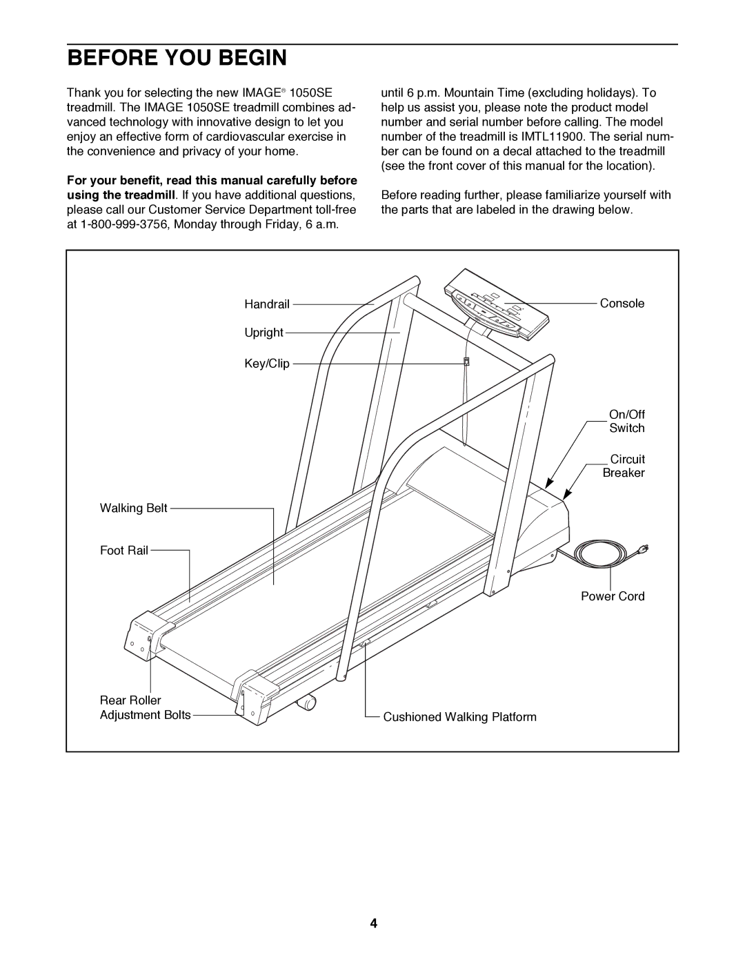 Image IMTL11900 user manual Before YOU Begin 