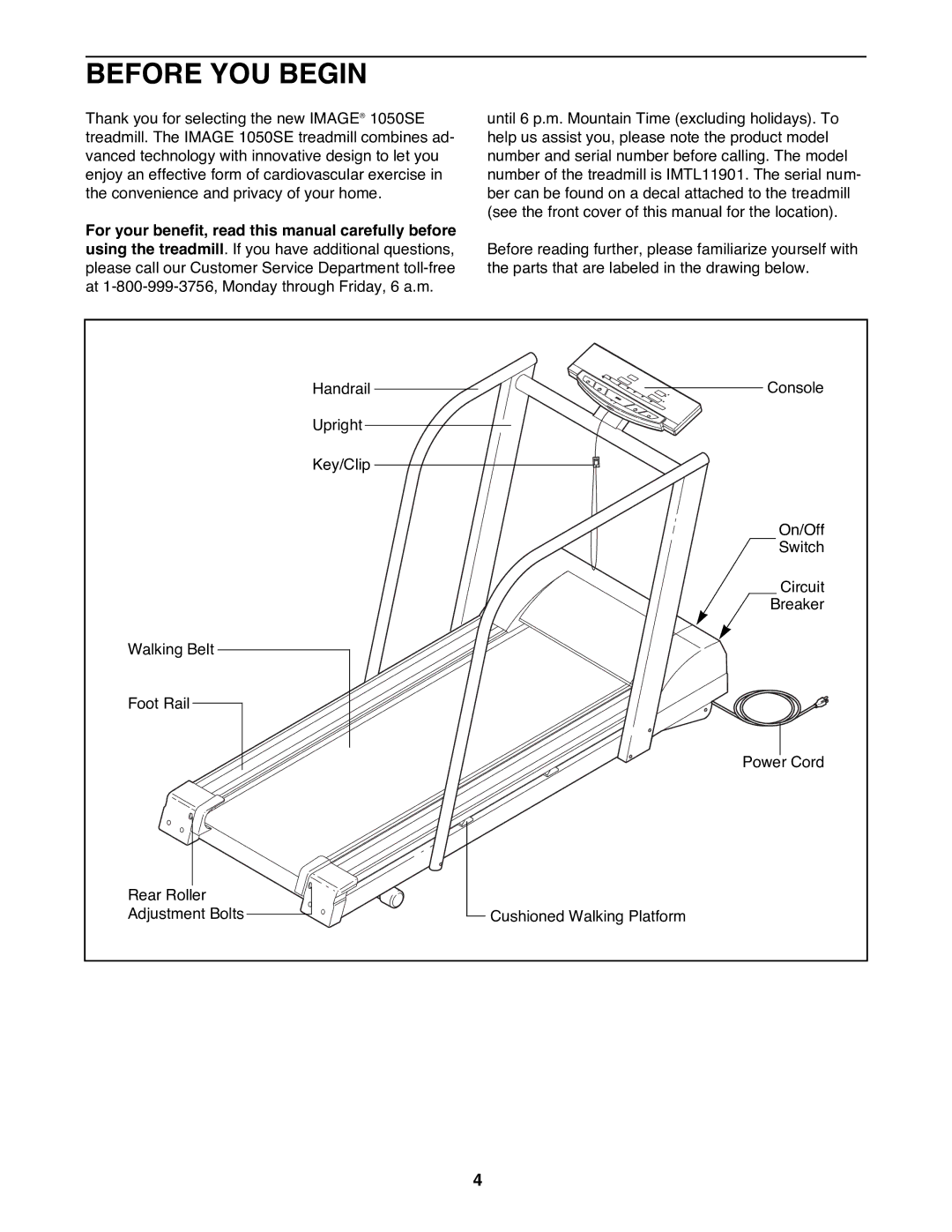 Image IMTL11901 user manual Before YOU Begin 