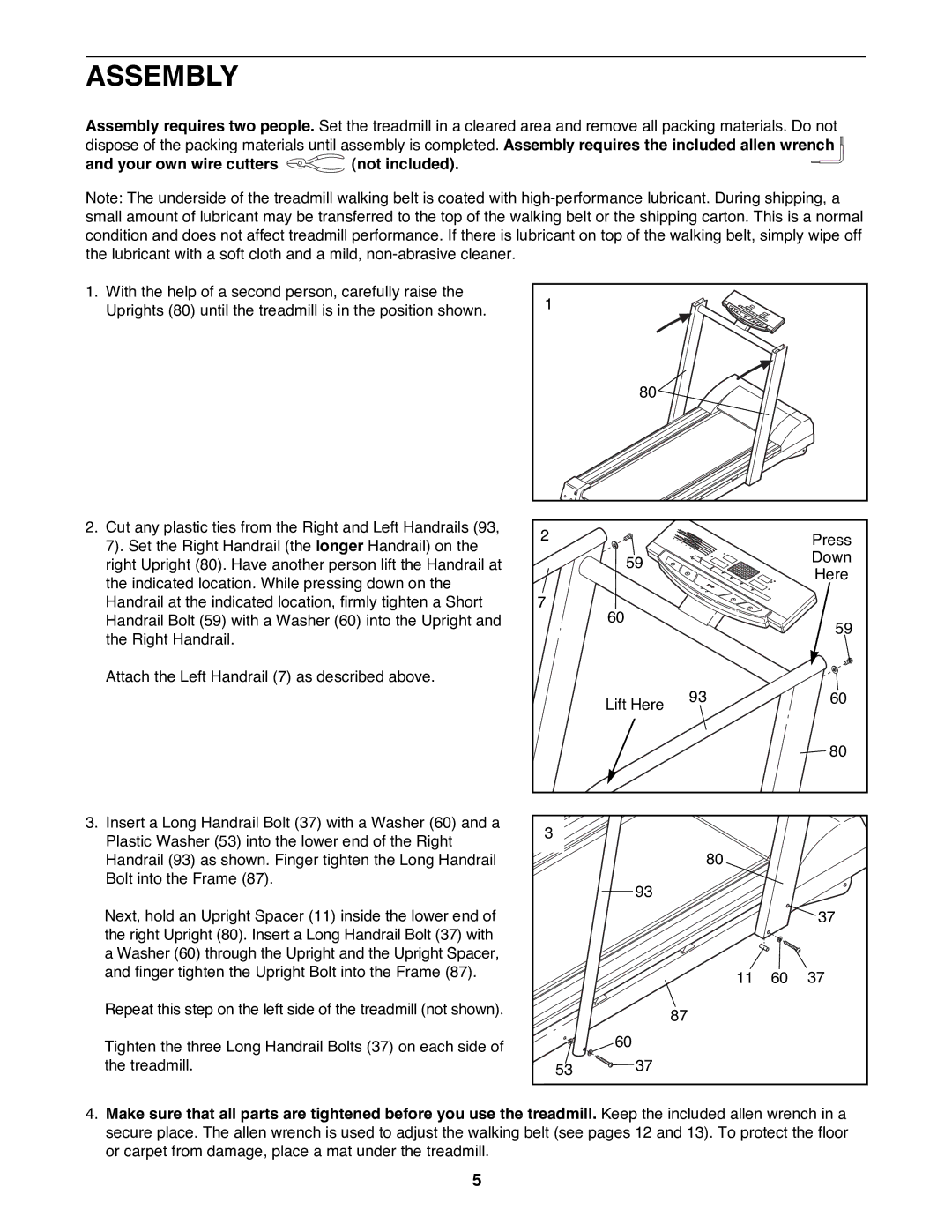 Image IMTL11901 user manual Assembly, Your own wire cutters not included 