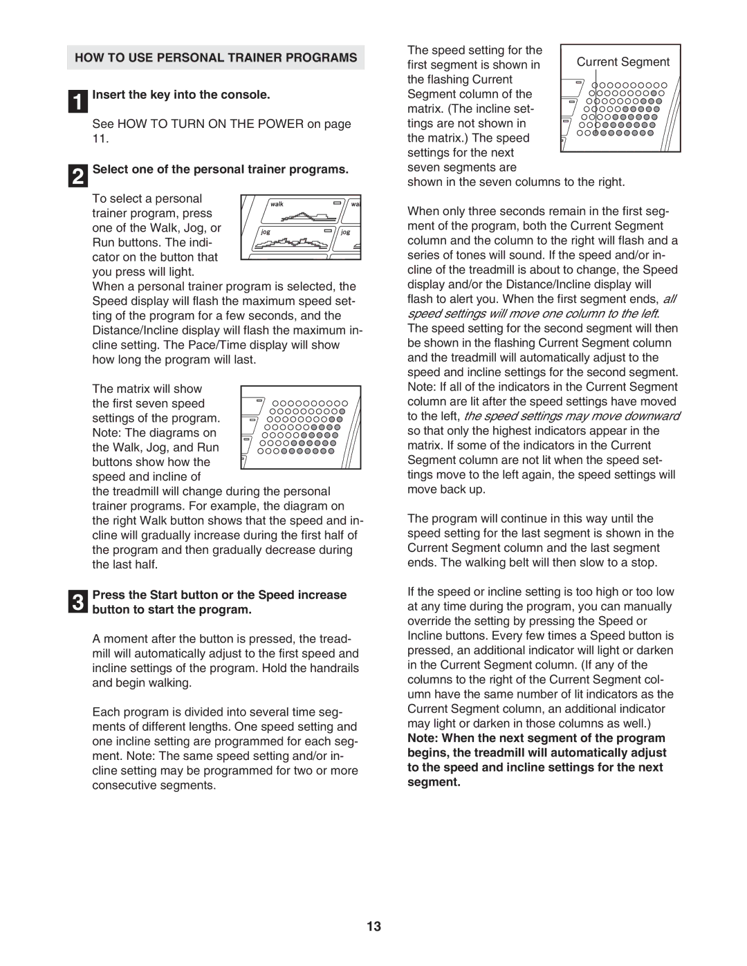 Image IMTL11905 user manual HOW to USE Personal Trainer Programs, Select one of the personal trainer programs 