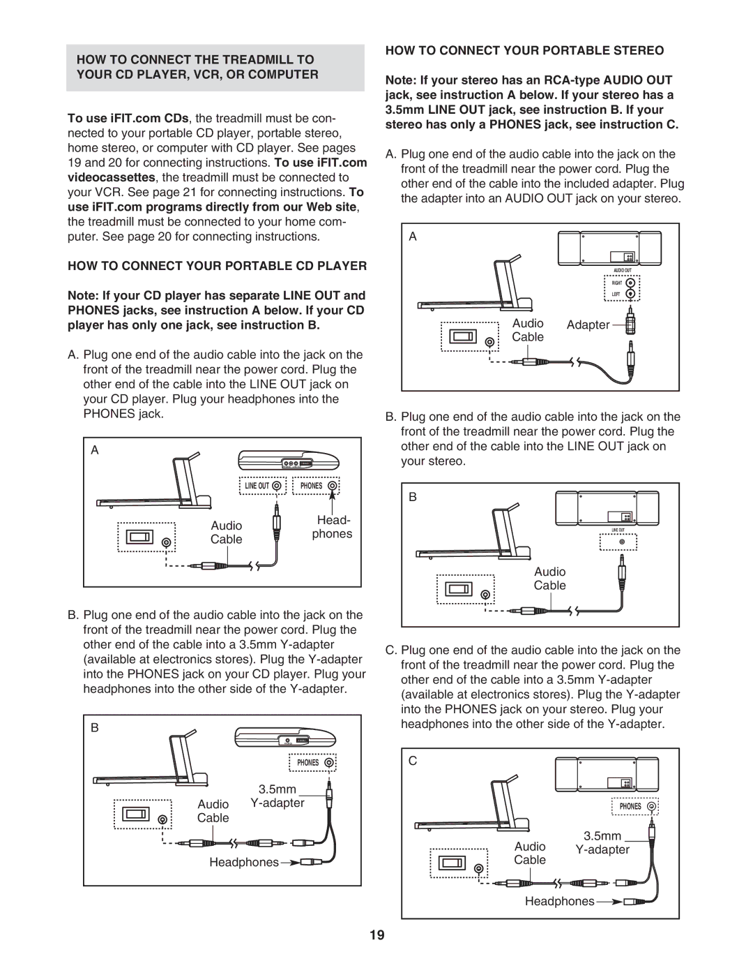 Image IMTL11905 user manual HOW to Connect Your Portable Stereo 