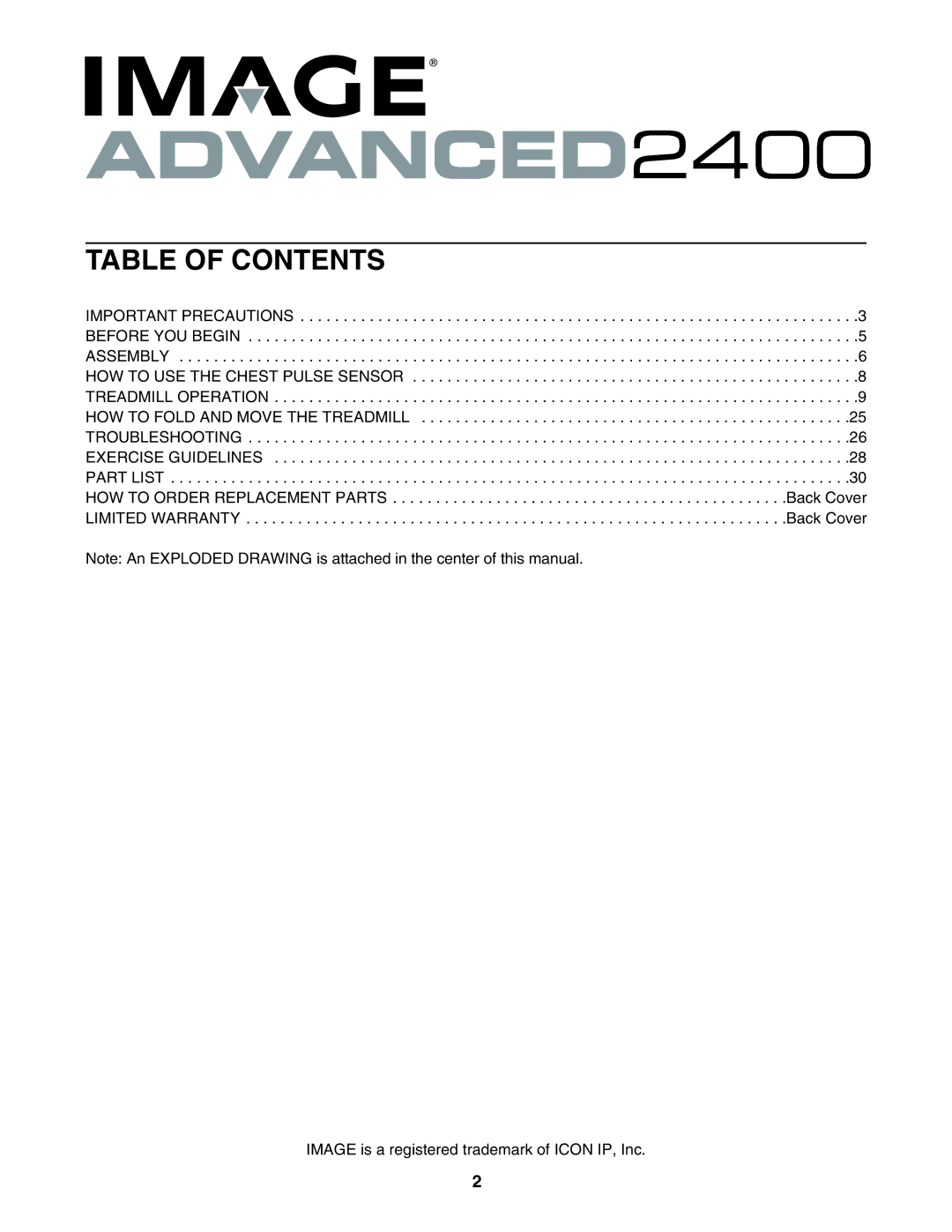 Image IMTL11905 user manual Table of Contents 