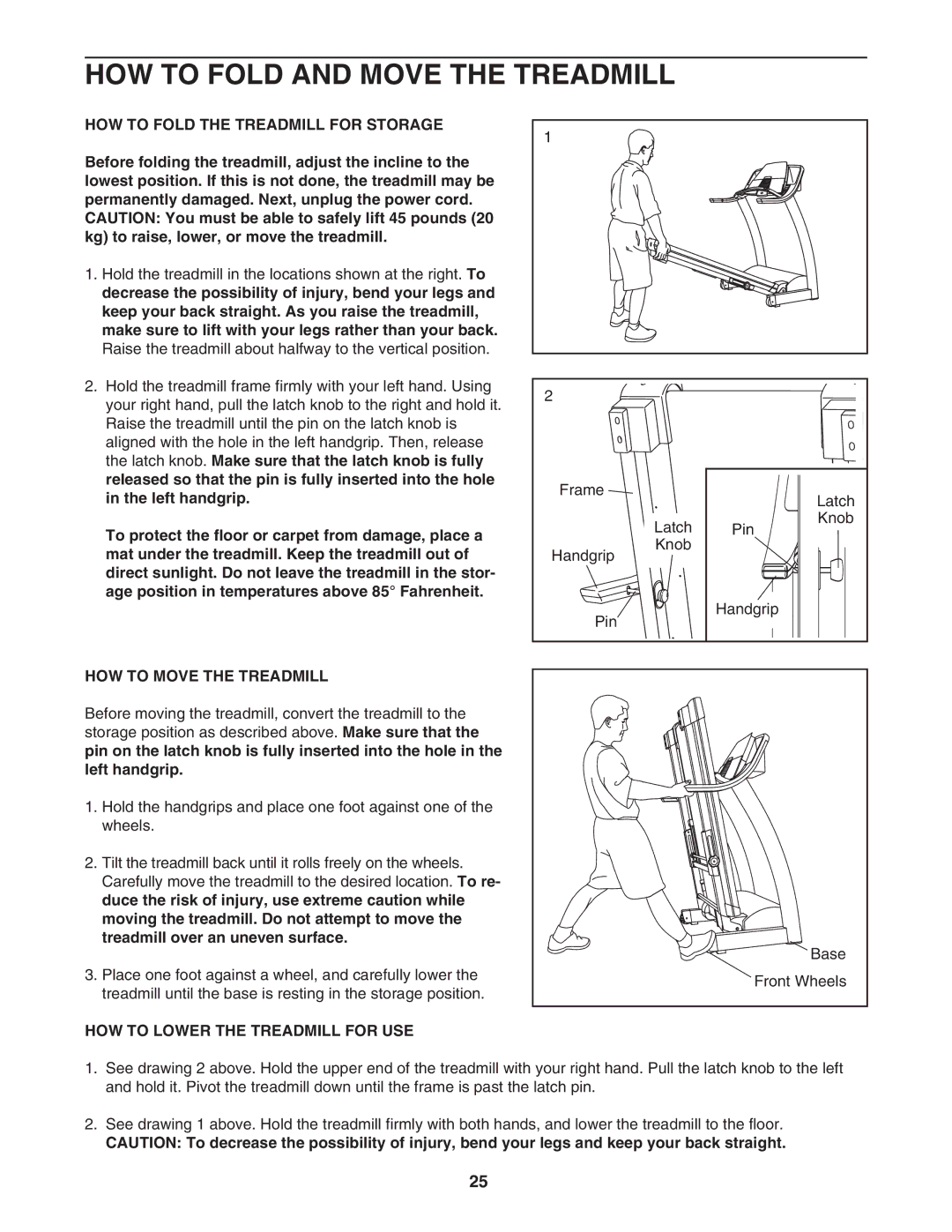 Image IMTL11905.0 HOW to Fold and Move the Treadmill, HOW to Fold the Treadmill for Storage, HOW to Move the Treadmill 