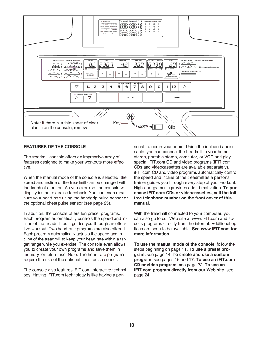 Image IMTL11905.1 user manual Features of the Console 