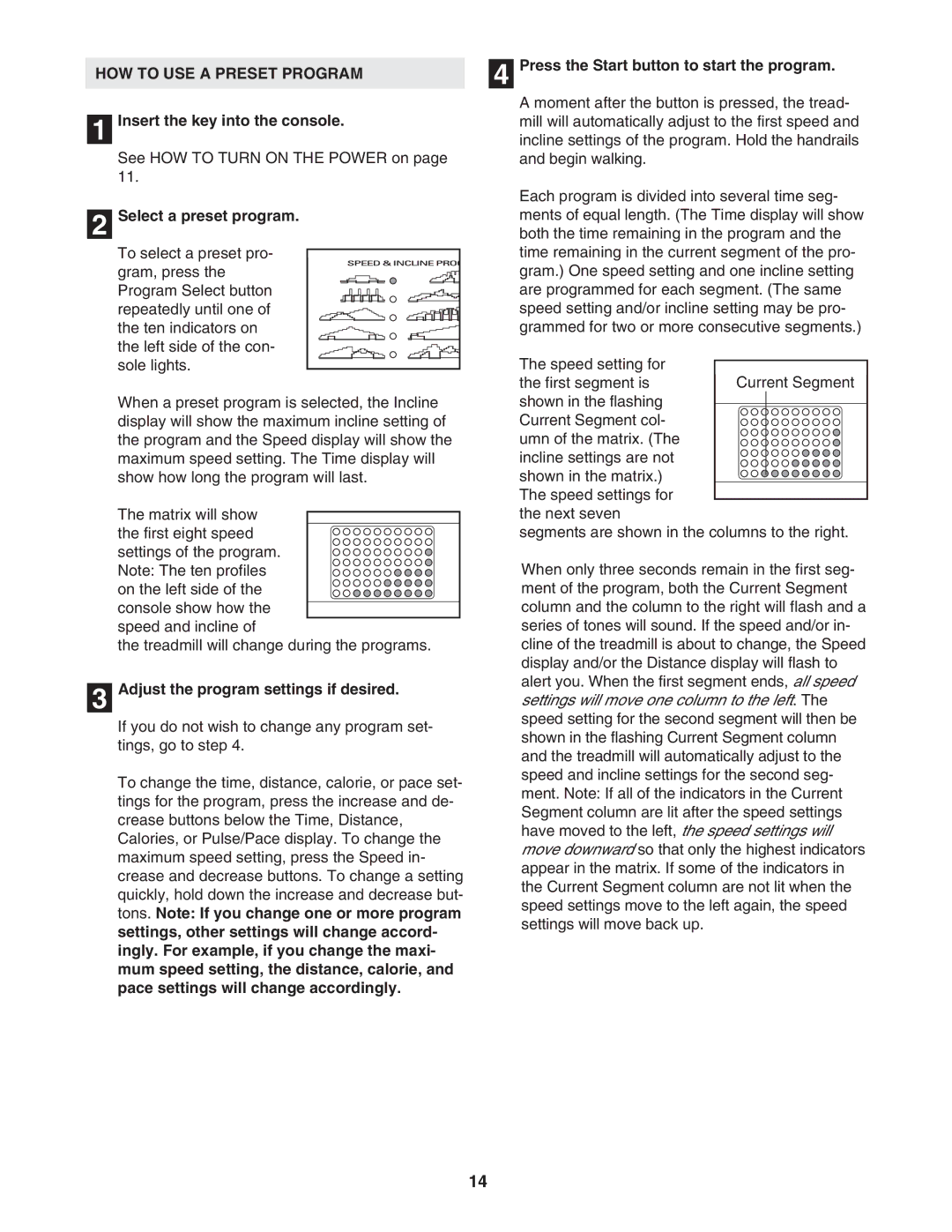 Image IMTL11905.1 user manual HOW to USE a Preset Program 