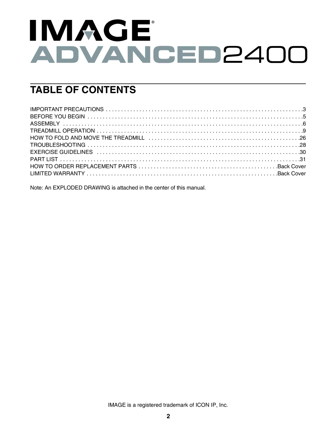 Image IMTL11905.1 user manual Table of Contents 