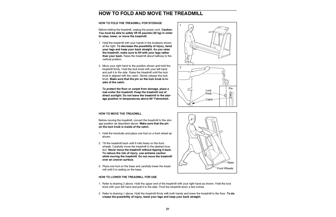 Image IMTL11990 HOW to Fold and Move the Treadmill, HOW to Fold the Treadmill for Storage, HOW to Move the Treadmill 