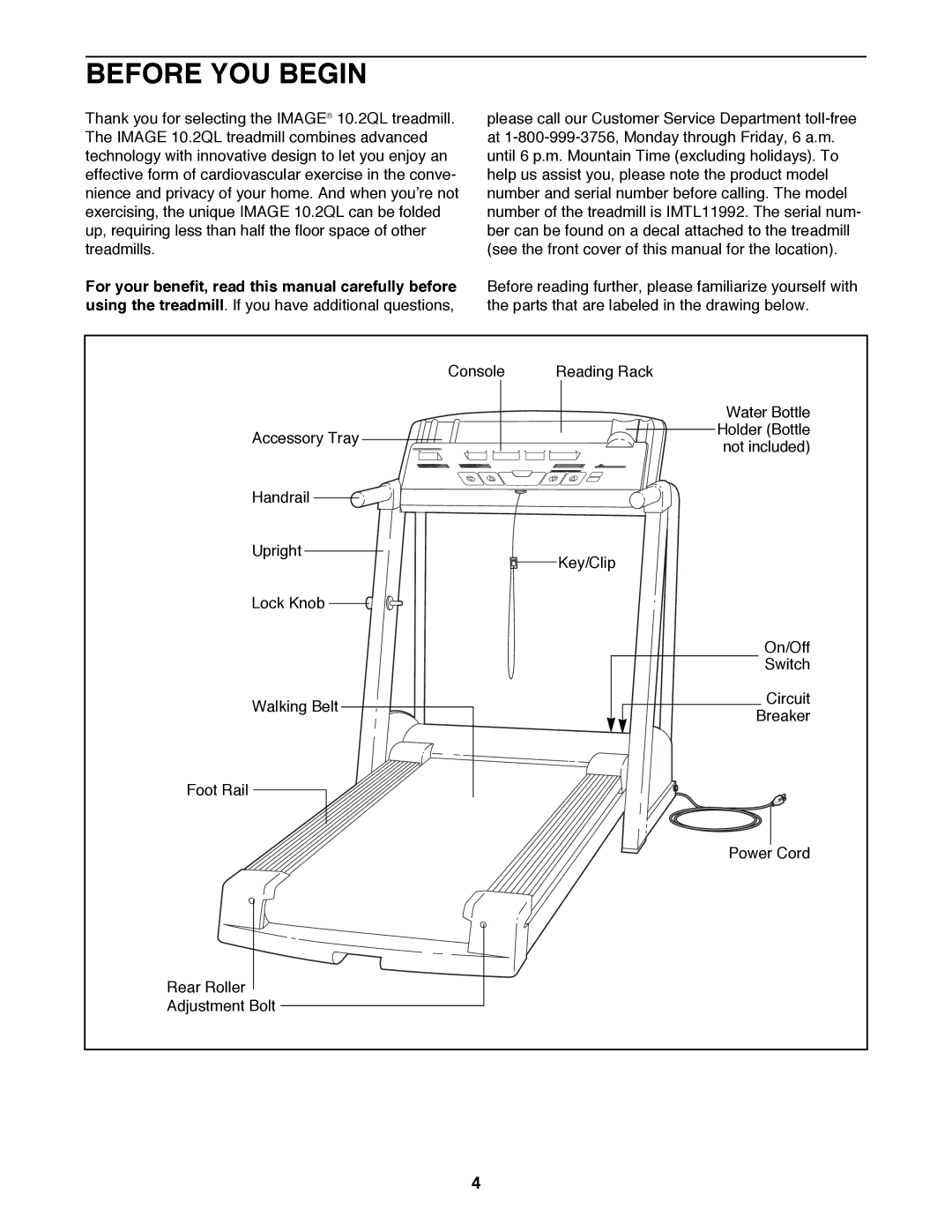 Image IMTL11992 user manual Before YOU Begin 