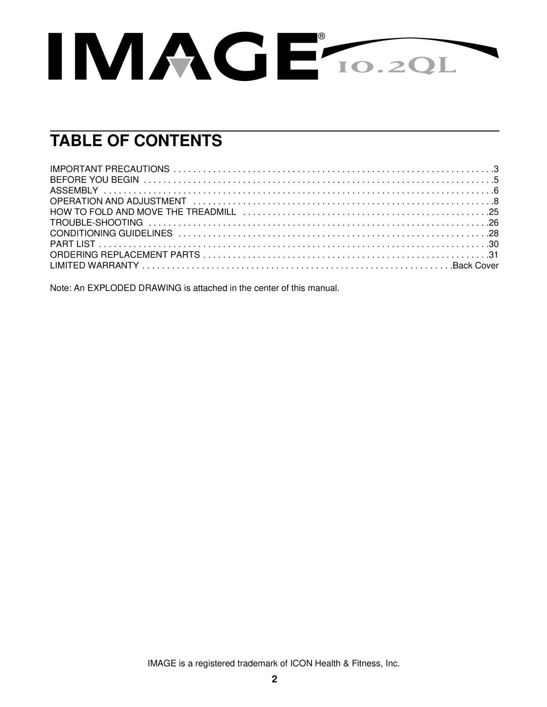 Image IMTL11995 user manual Table of Contents 