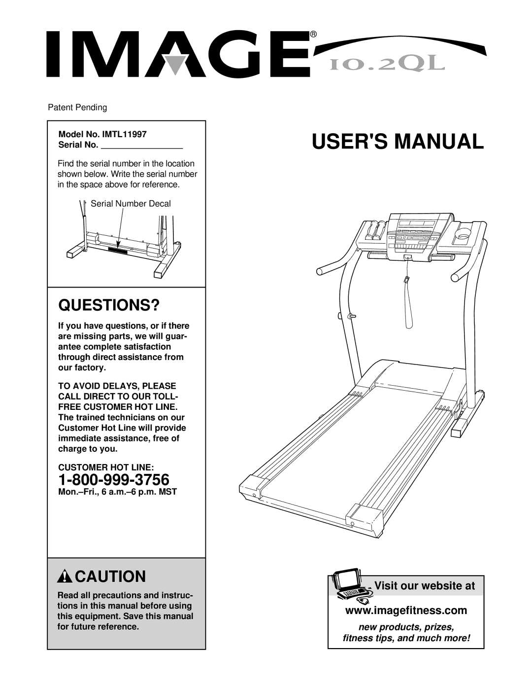 Image IMTL11997 user manual Questions?, To Avoid DELAYS, Please Call Direct to OUR Toll, Customer HOT Line 