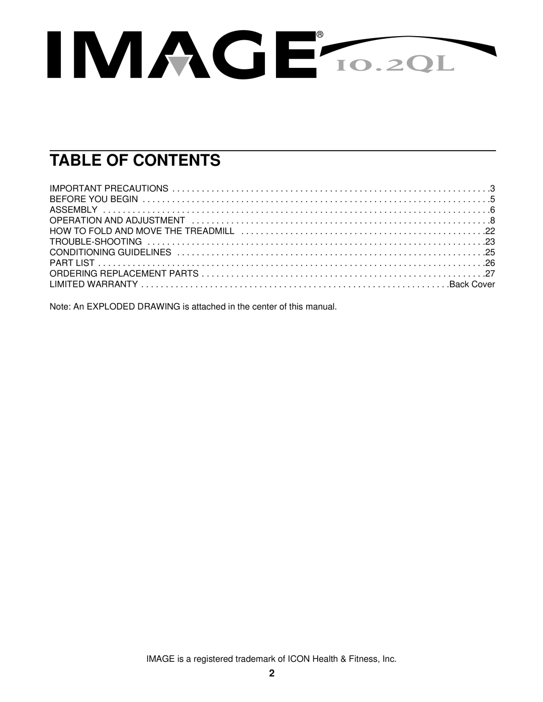 Image IMTL11997 user manual Table of Contents 