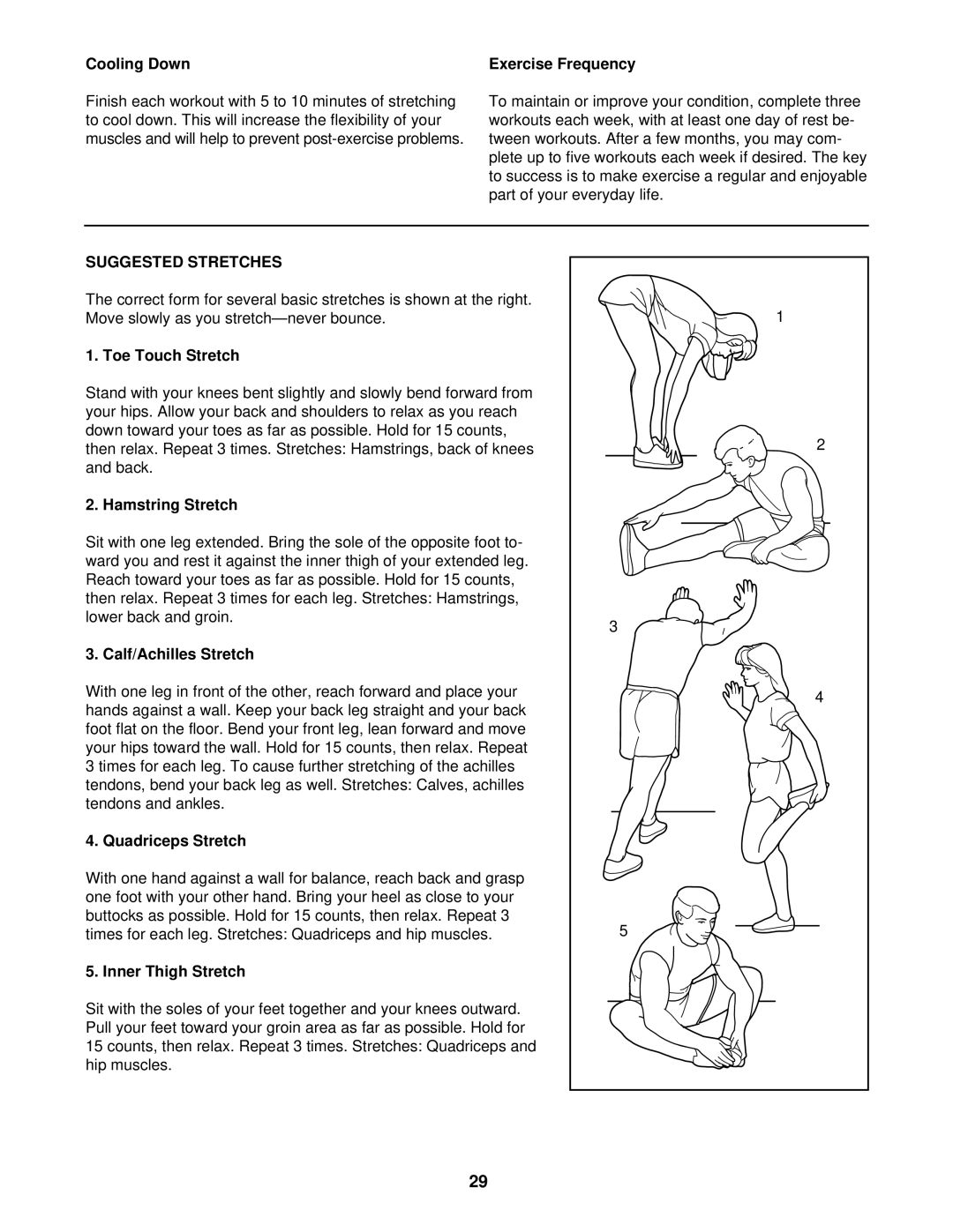 Image IMTL12900 user manual Suggested Stretches 