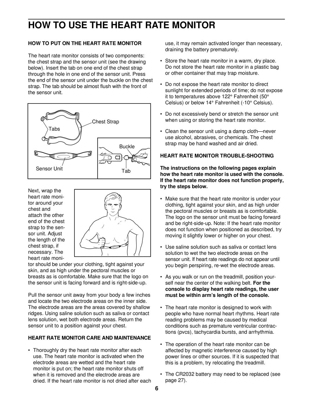 Image IMTL12900 user manual HOW to USE the Heart Rate Monitor, HOW to PUT on the Heart Rate Monitor 