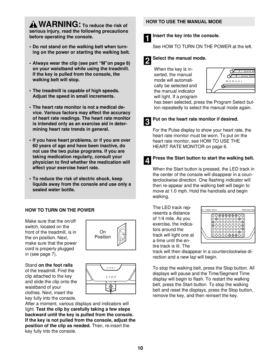 Image IMTL12901 user manual HOW to Turn on the Power, HOW to USE the Manual Mode 