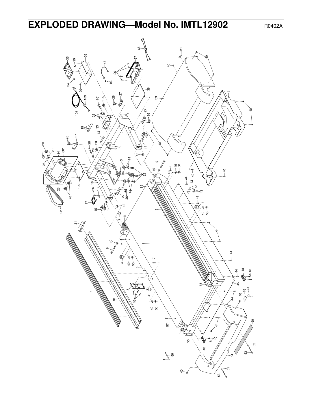 Image user manual DRAWING-Model No. IMTL12902 