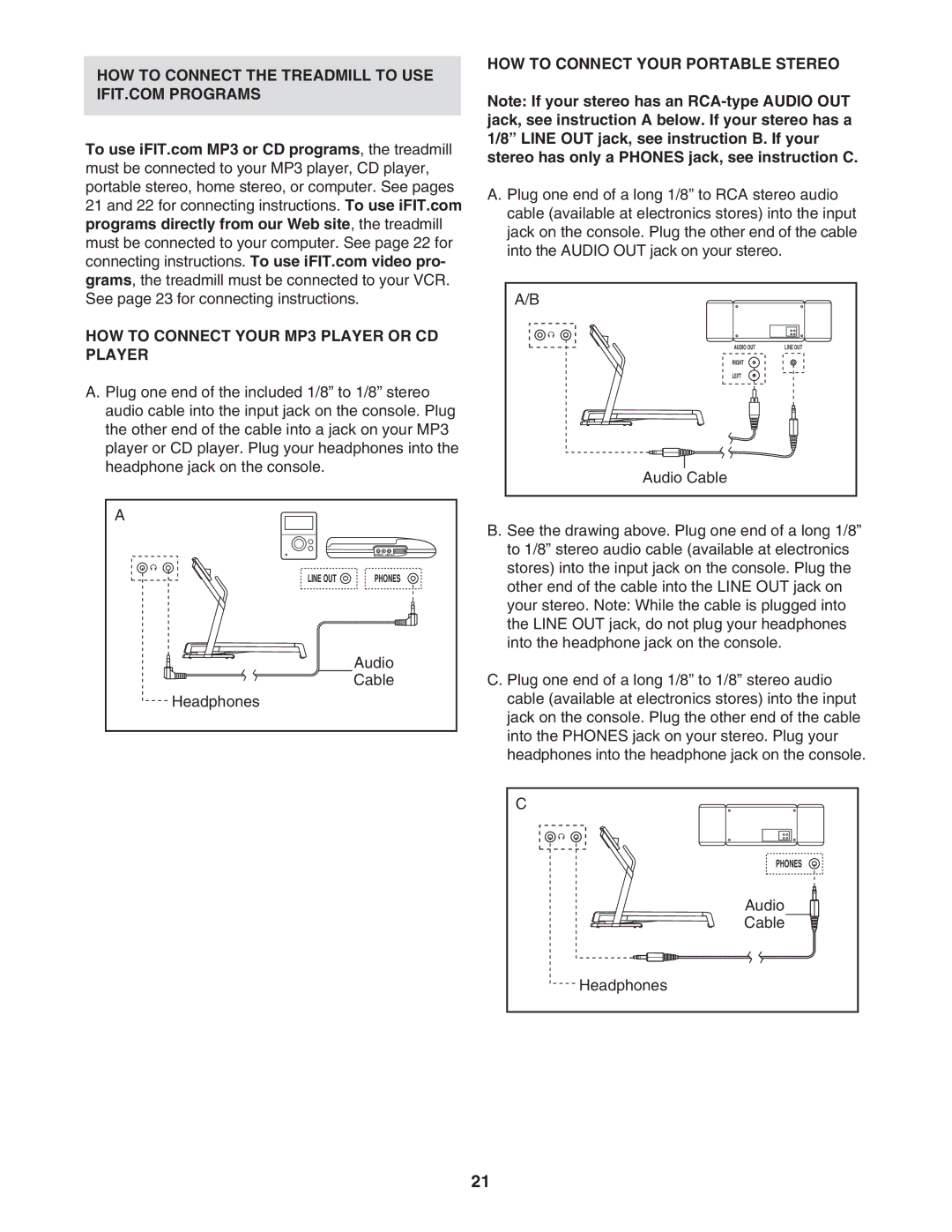 Image IMTL13905.0 user manual HOW to Connect Your MP3 Player or CD Player, HOW to Connect Your Portable Stereo, Audio Cable 