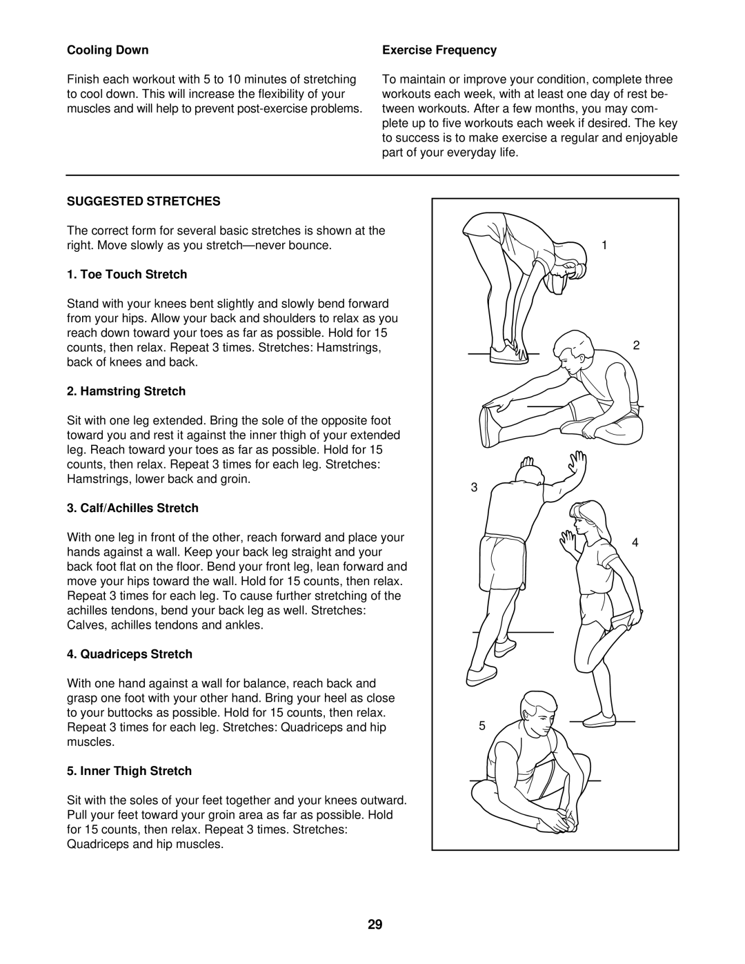 Image IMTL14900 user manual Suggested Stretches 