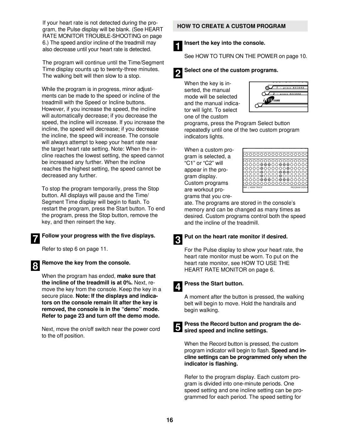 Image IMTL14901 user manual HOW to Create a Custom Program, Select one of the custom programs 